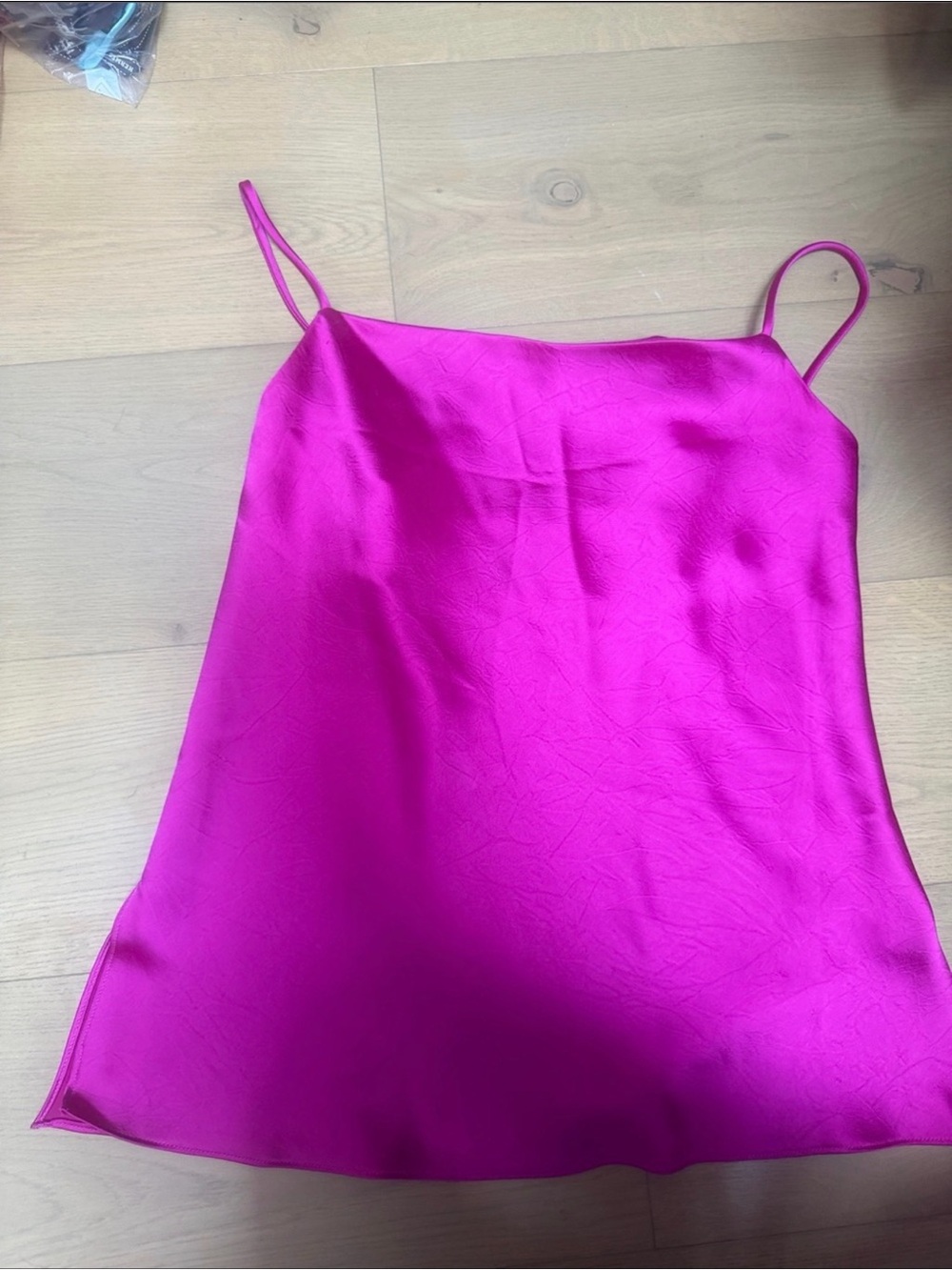 Hatch Hot Pink Satin Camisole Slip Top
